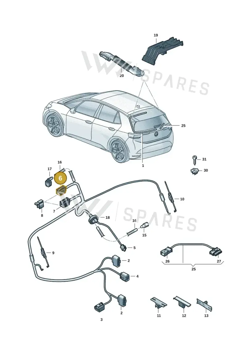 7P0972735 — SEAT EBoost CUPRA (2021-) diagram 10a972080, position 6