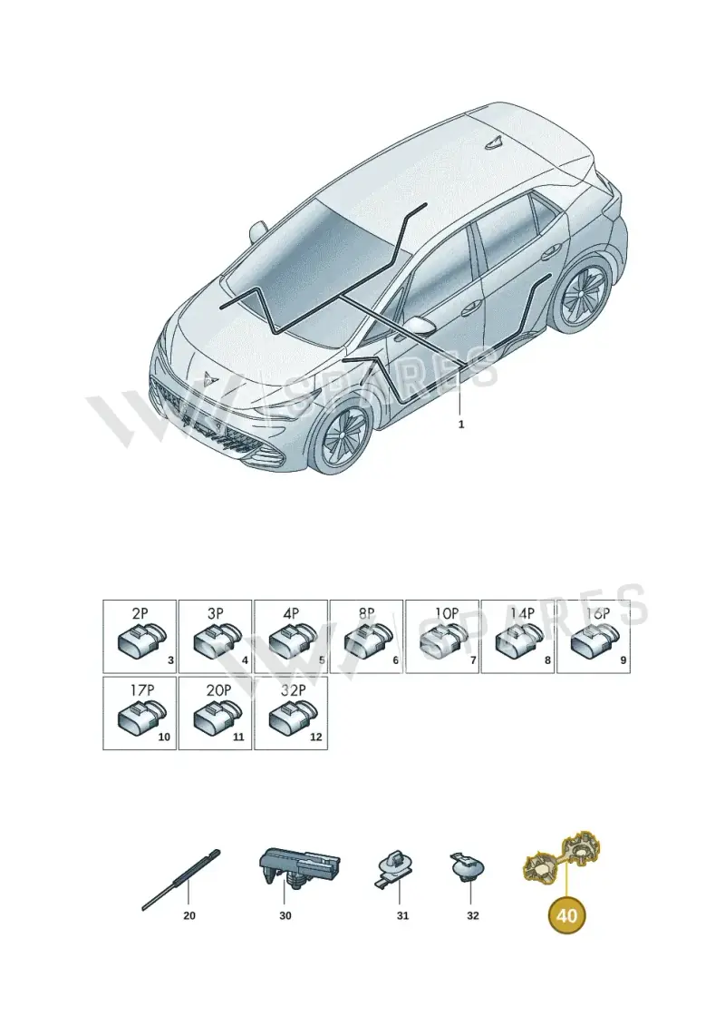 80A971260 — SEAT EBoost CUPRA (2021-) diagram 10s972000, position 40