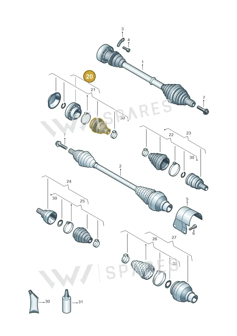 81A498103AX — SEAT Ateca Style (2016-) diagram 827407340, position 20