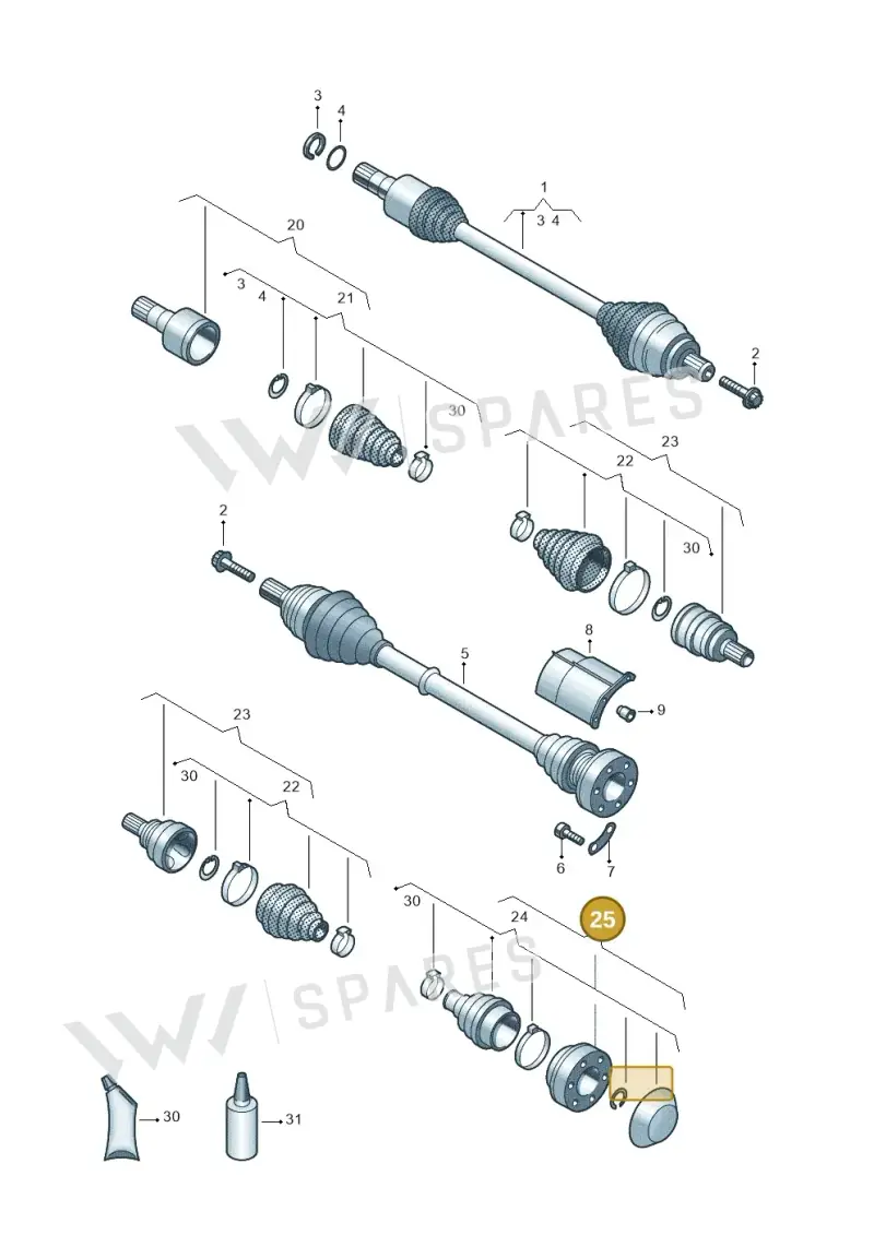81A498103AX — SEAT Leon ST Stylance (2016-2020) diagram 827407350, position 25