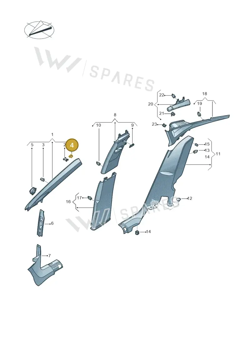 83A867276A — SEAT Tavascan Cupra (2023-) diagram 20h867065, position 4