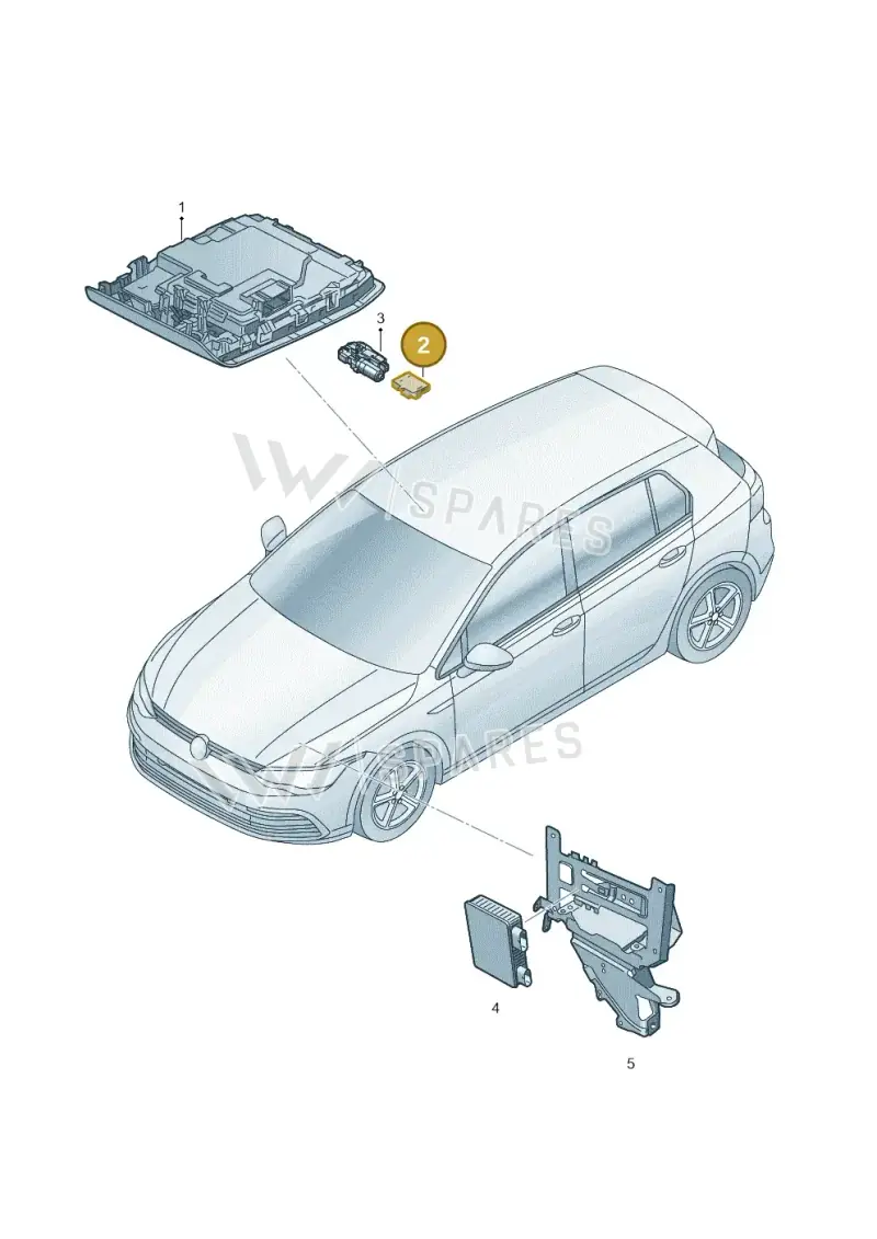 89A907594BD — SEAT EBoost CUPRA (2021-) diagram 5h0959000, position 2