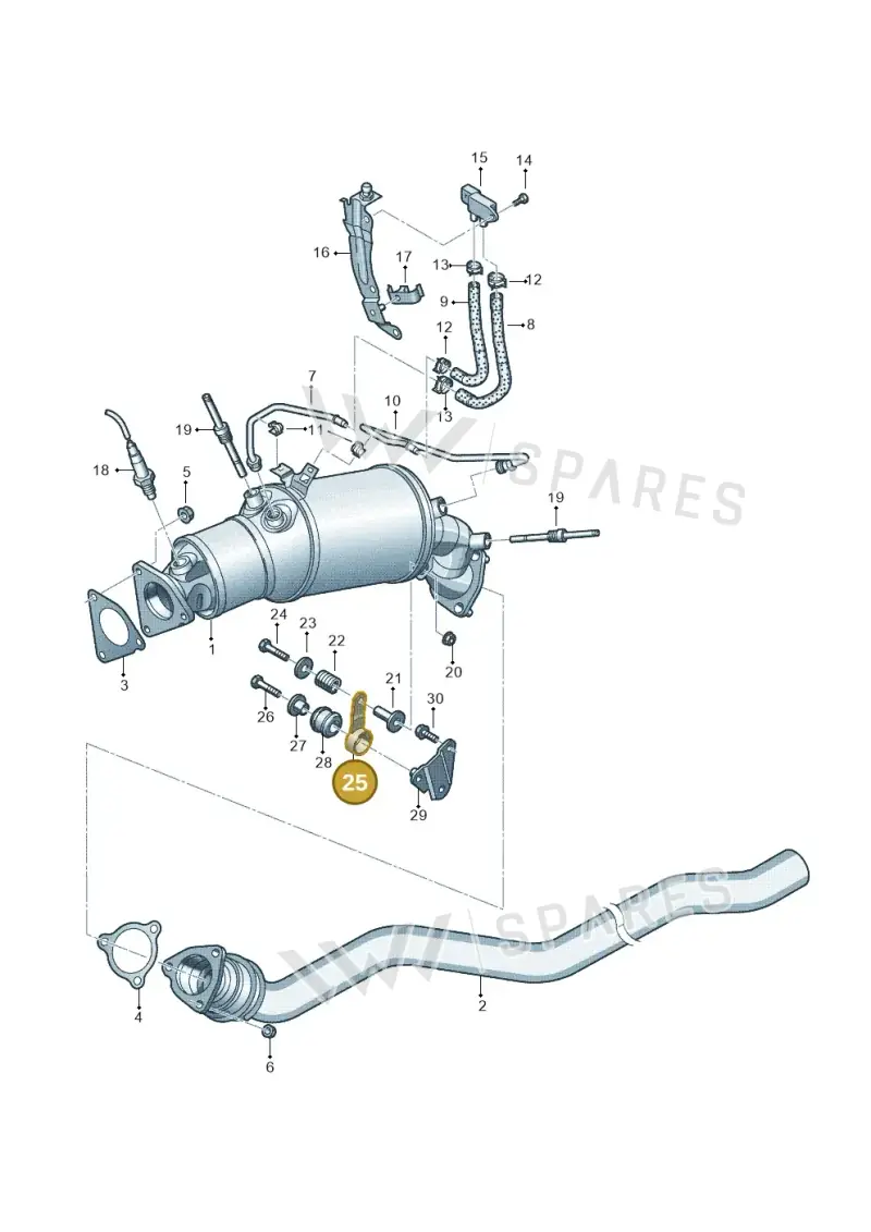 8D0253295C — SEAT Exeo ST Reference (2008-2011) diagram 636253500, position 25