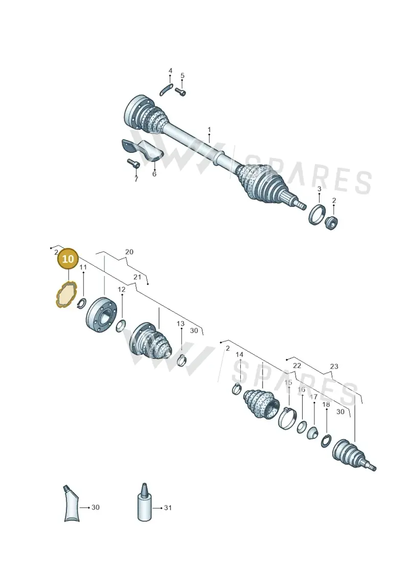 8D0407309A — SEAT Ibiza Stylance (2015-) diagram 672407500, position 10