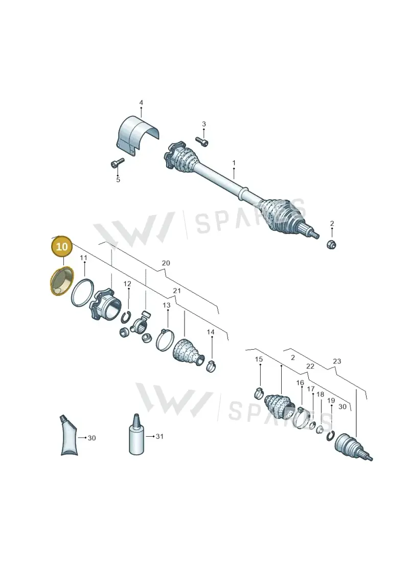 8D0407375 — SEAT AROSA (2003-2004) diagram 405407280, position 10