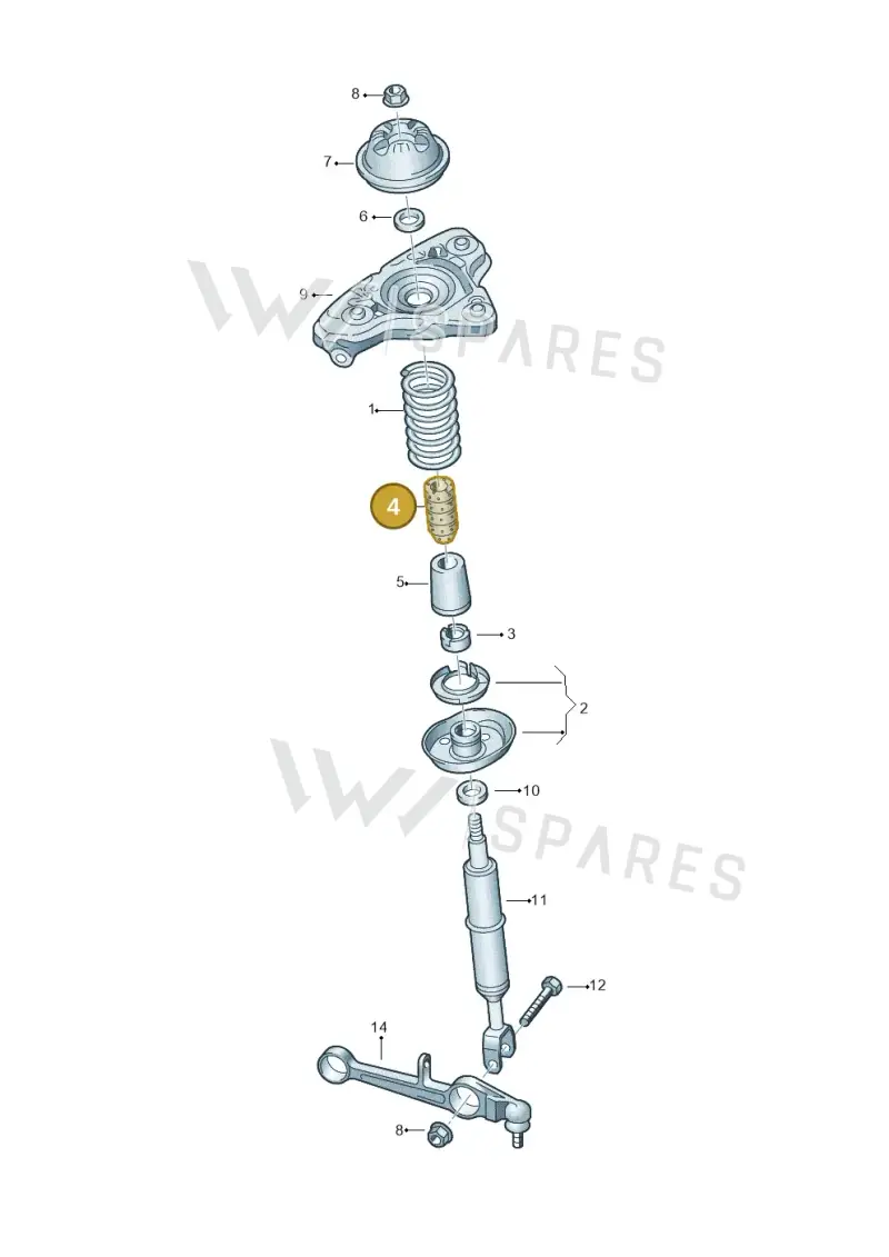 8D0412131F — SEAT Exeo ST Reference (2008-2011) diagram 249411000, position 4