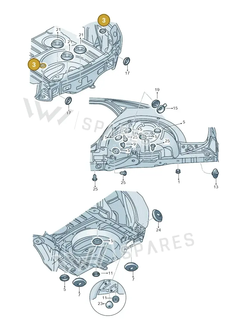 8D0803583H — SEAT Exeo ST Reference (2008-2011) diagram 249803370, position 3