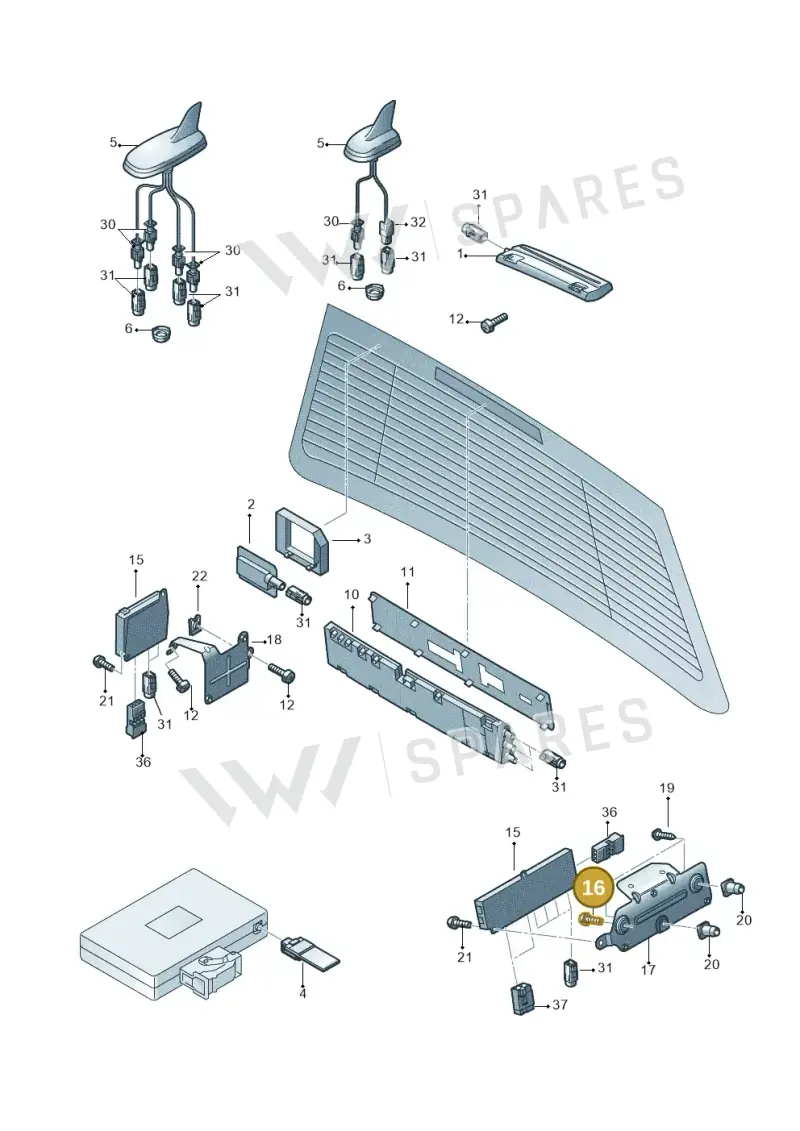 8E0035413A — SEAT Exeo ST Reference (2008-2011) diagram 454035100, position 16