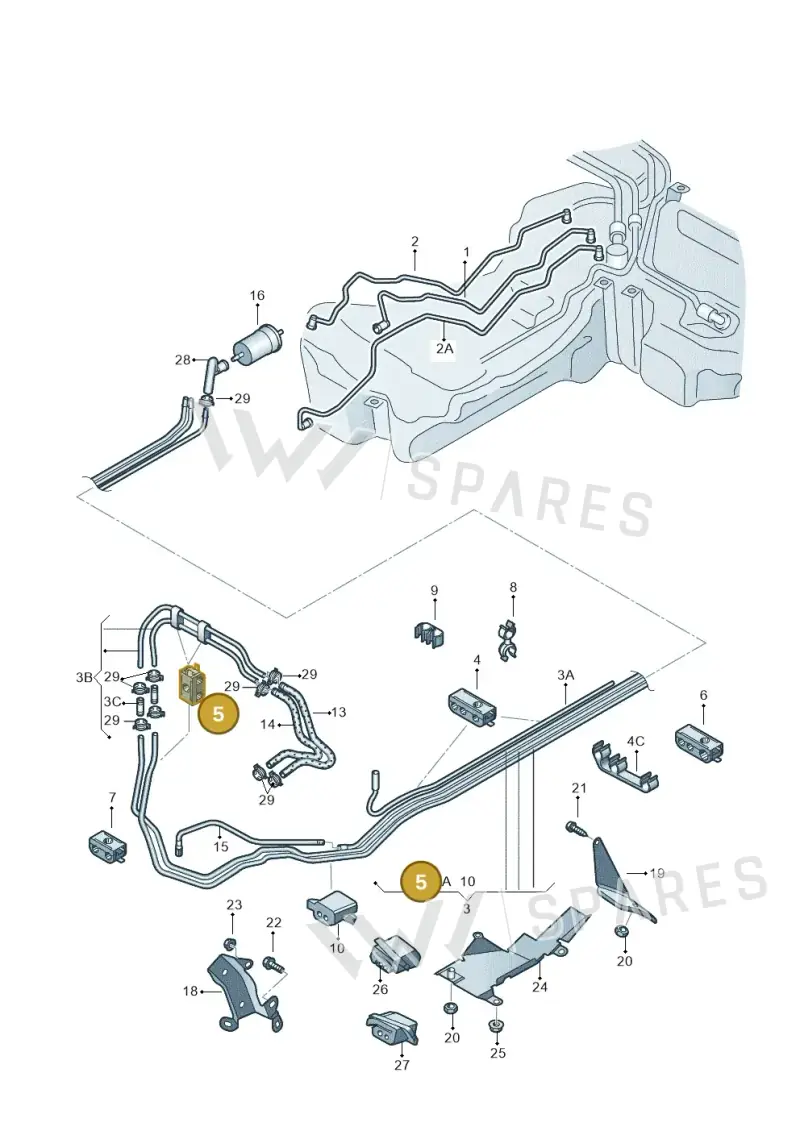 8E0201190Q — SEAT Exeo ST Reference (2008-2011) diagram 249201450, position 5