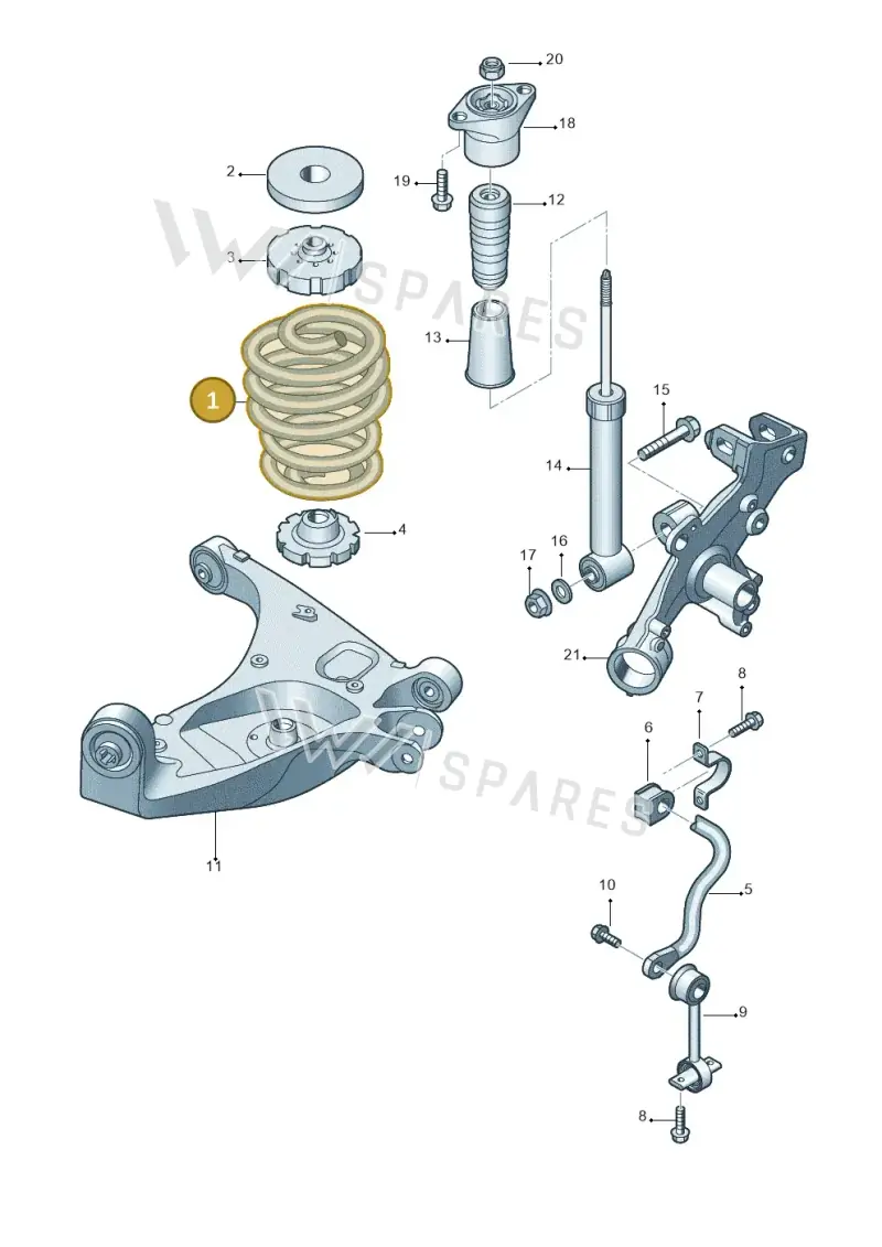 8E0511115CT — SEAT Exeo ST Reference (2008-2011) diagram 249511000, position 1