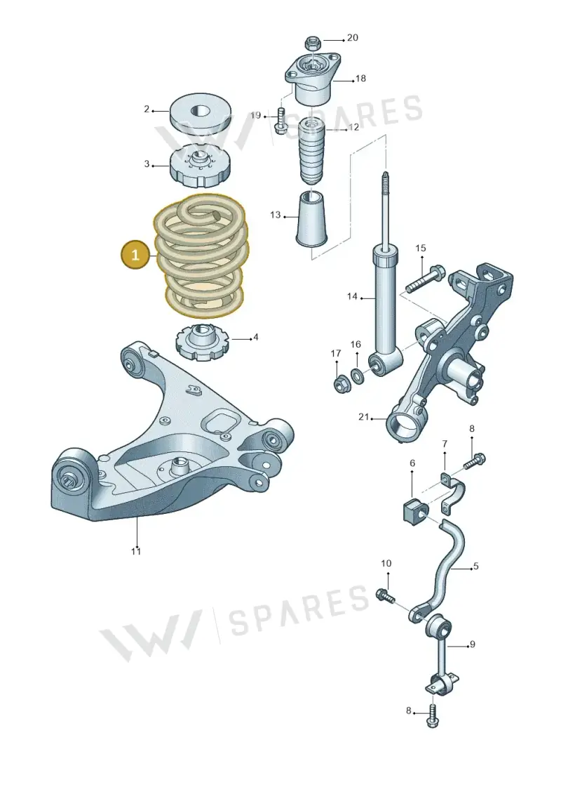 8E0511115FF — SEAT Exeo ST Reference (2008-2011) diagram 249511000, position 1