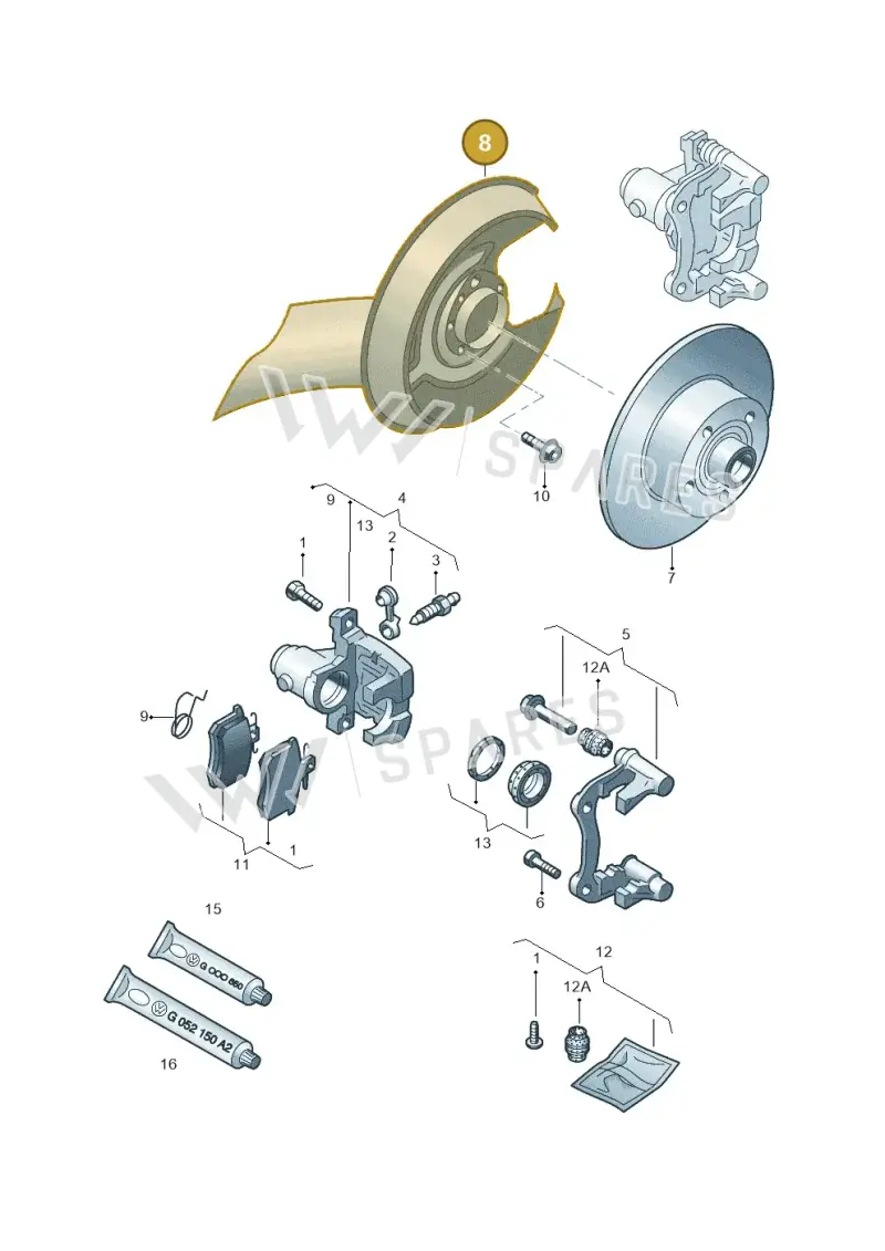 8E0615612J — SEAT Exeo ST Reference (2008-2011) diagram 195615600, position 8