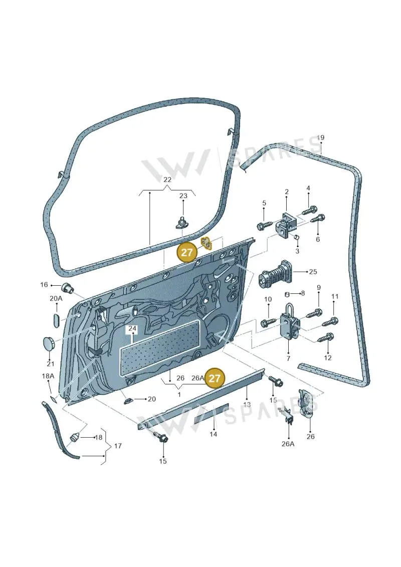 8E0802592 — SEAT Exeo ST Reference (2008-2011) diagram 664831000, position 27