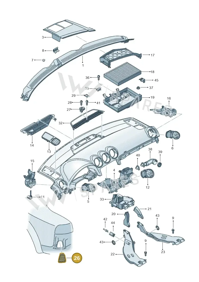 8E0819181 — SEAT Exeo ST Reference (2008-2011) diagram 664819350, position 26