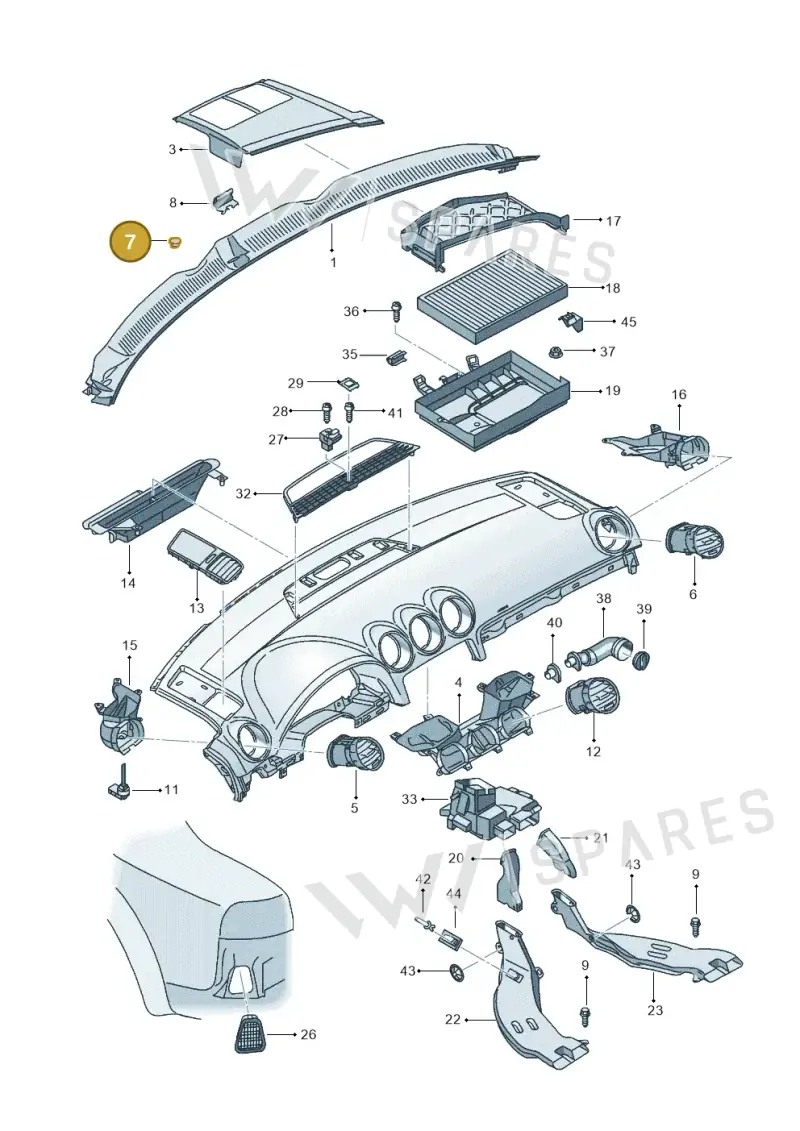 8E0819425 — SEAT Exeo ST Reference (2008-2011) diagram 664819350, position 7