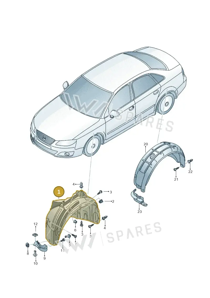 8E0821172F — SEAT Exeo ST Reference (2008-2011) diagram 664821500, position 1