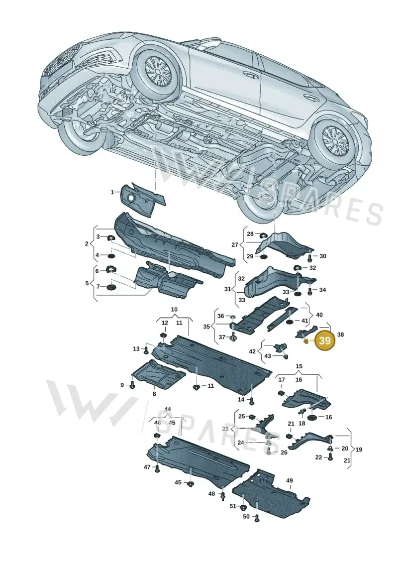 8E0825265D — SEAT Leon style (2019-) diagram 5fn825010, position 39