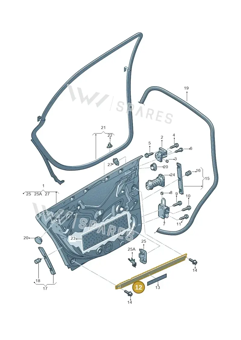8E0833507 — SEAT Exeo ST Reference (2008-2011) diagram 249833100, position 12