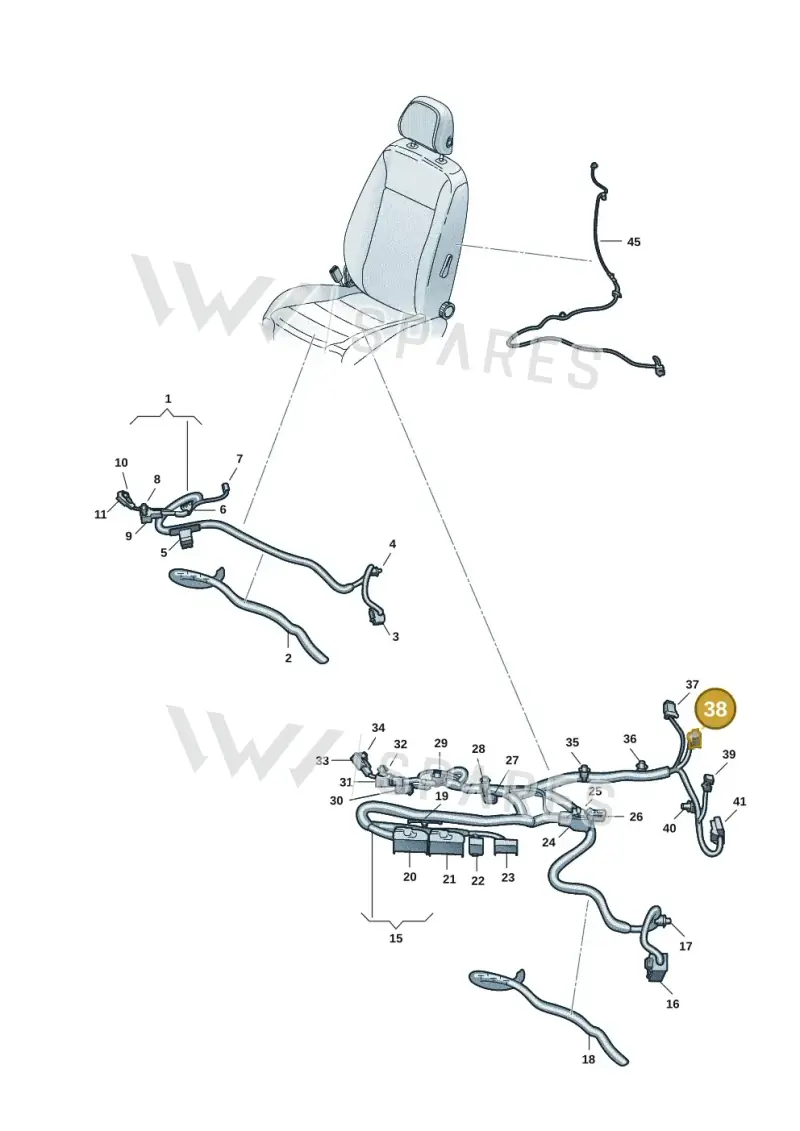 8E0972112 — SEAT Formentor TSI CUPRA (2020-) diagram 5fn972026, position 38