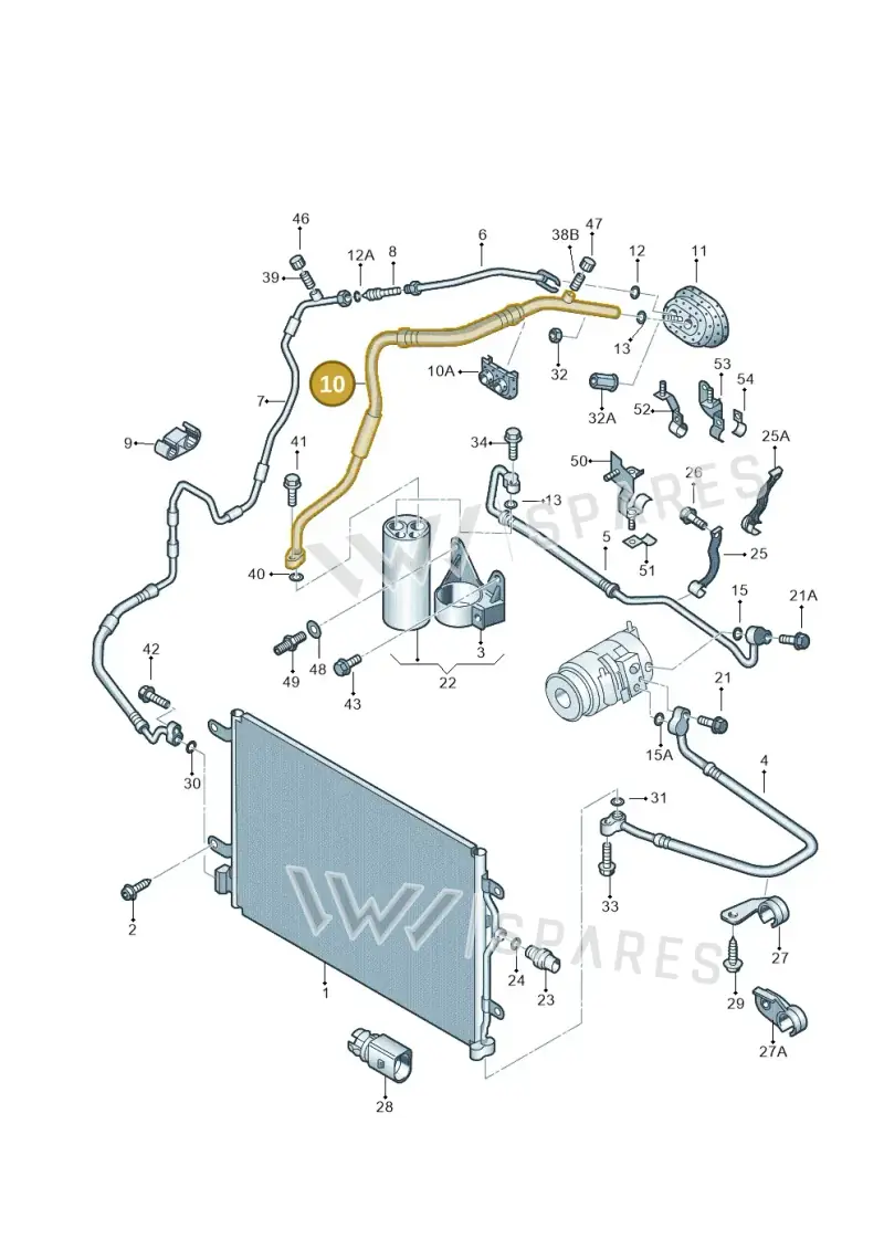 8E1260740E — SEAT Exeo ST Reference (2008-2011) diagram 249260410, position 10