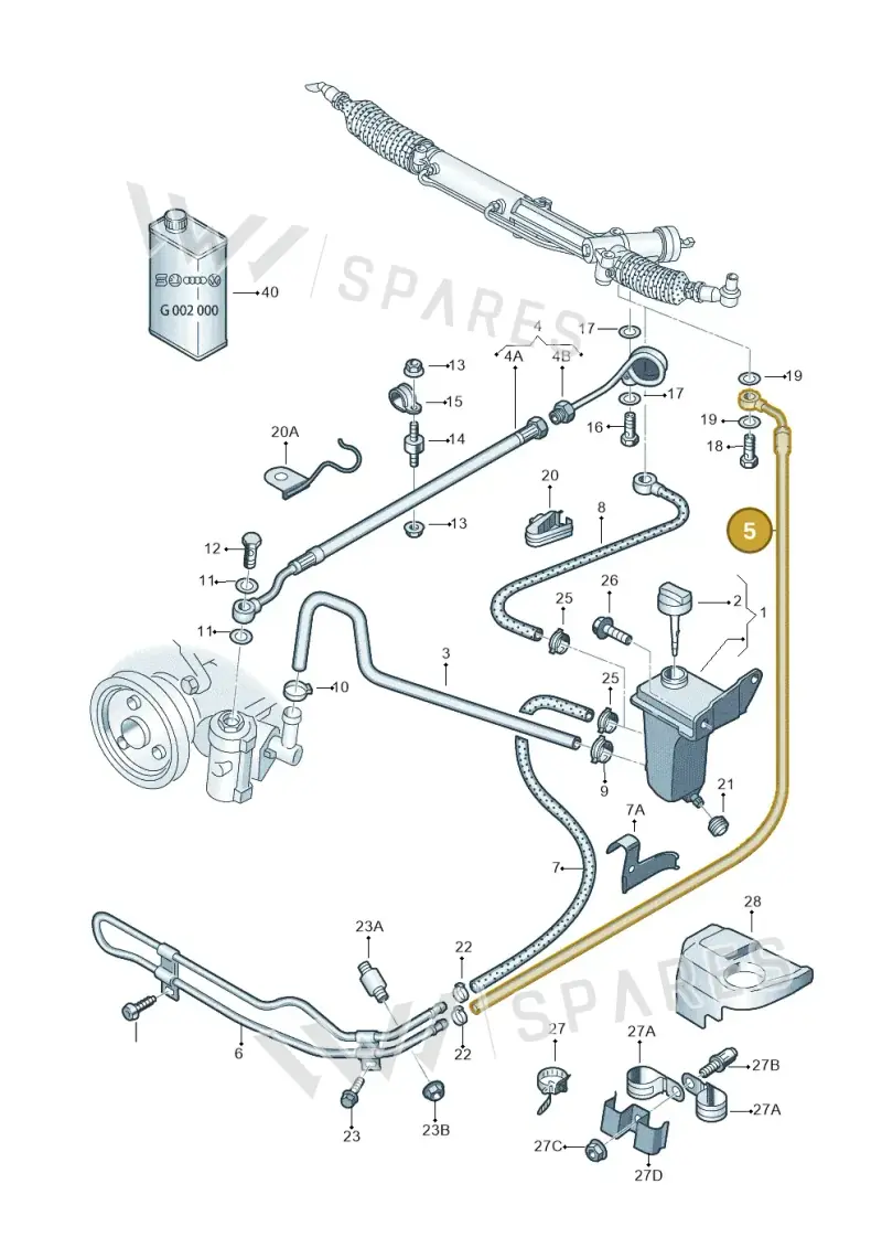 8E1422891AG — SEAT Exeo ST Reference (2008-2011) diagram 249422500, position 5