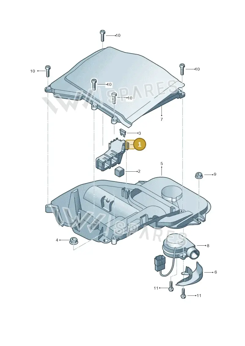 8E1937503A — SEAT Exeo ST Reference (2008-2011) diagram 249937300, position 1