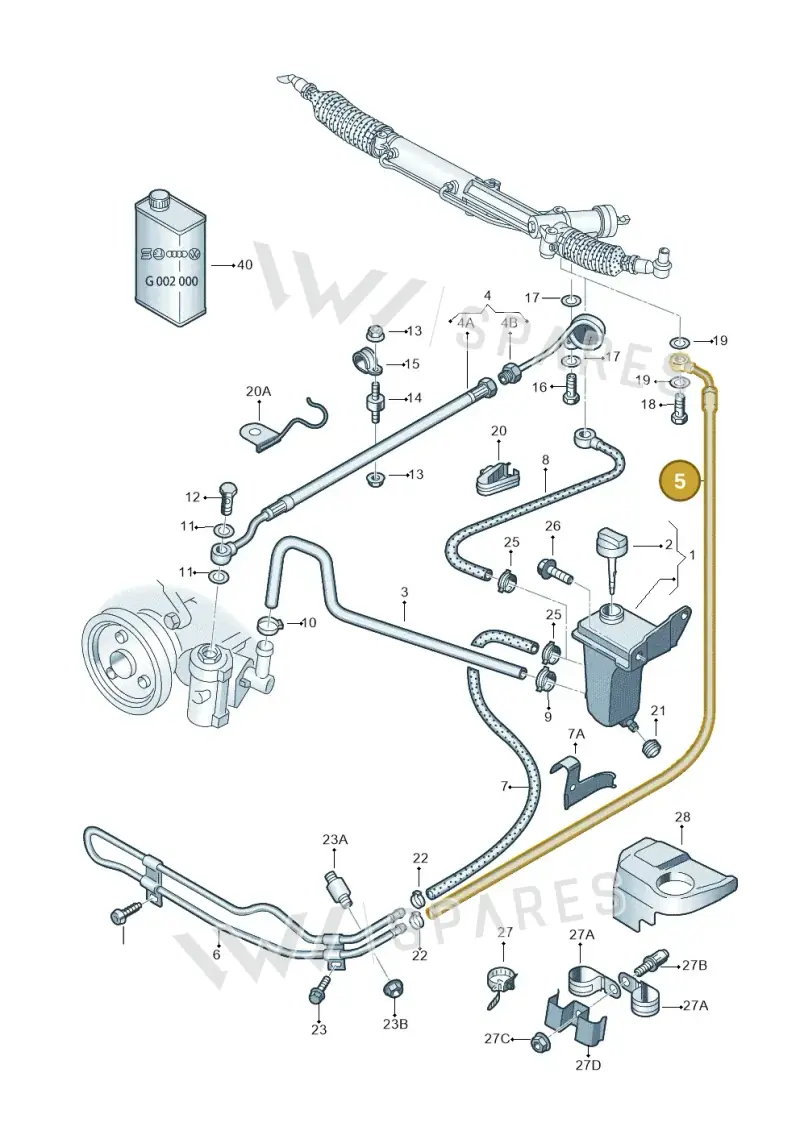 8E2422891AH — SEAT Exeo ST Reference (2008-2011) diagram 249422500, position 5
