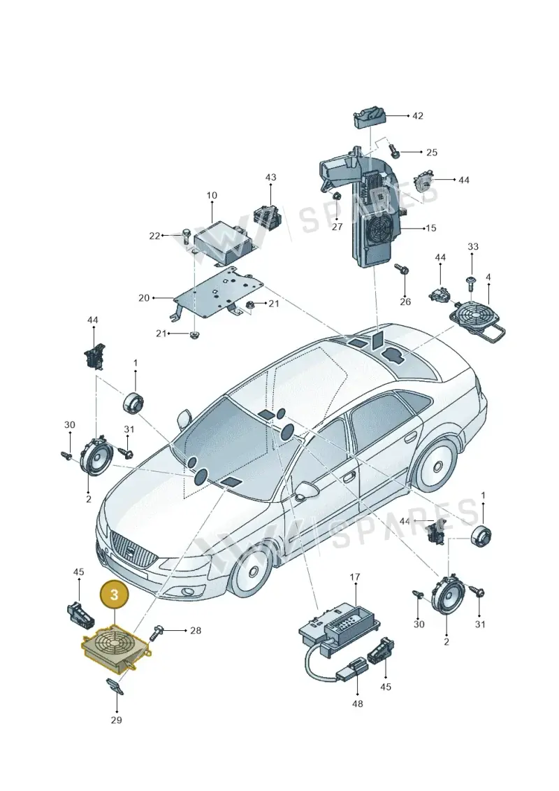8H0035362A — SEAT Exeo ST Reference (2008-2011) diagram 664035350, position 3