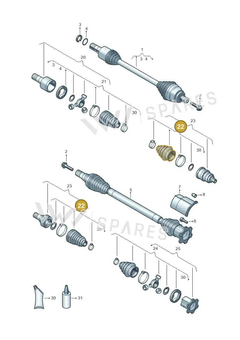 8J0498203 — SEAT Formentor TSI CUPRA (2020-) diagram 827407390, position 22