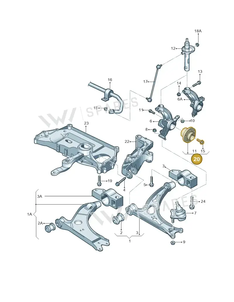 8J0598625 — SEAT LEON                   06> (2005-) diagram 409407000, position 20