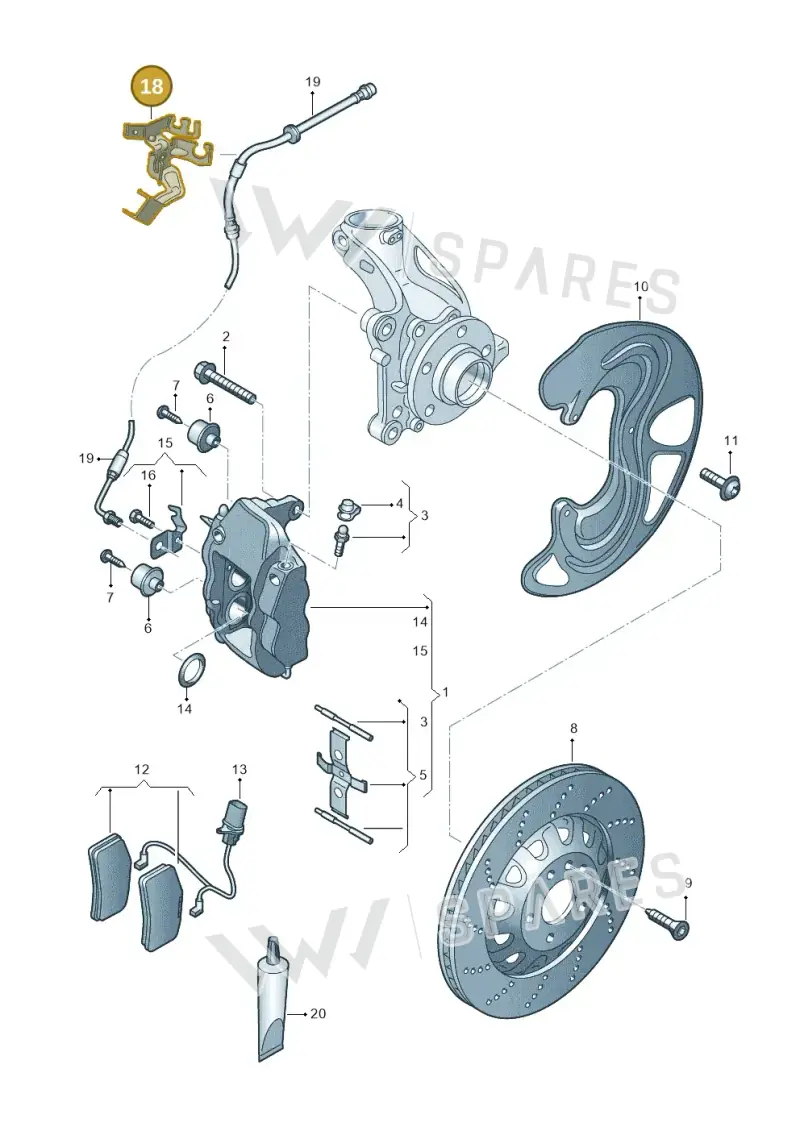 8J0611841D — SEAT Ateca Style (2016-) diagram 676615510, position 18