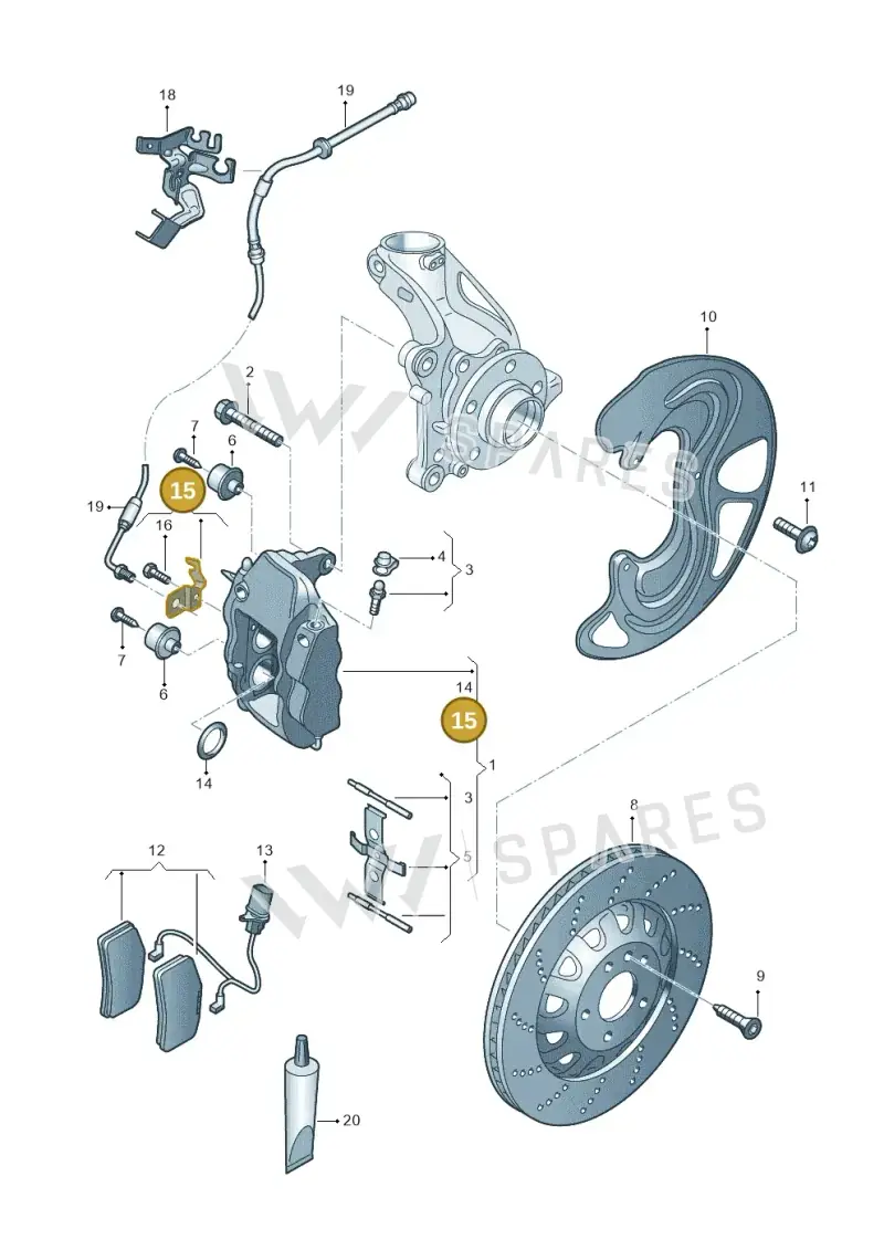 8J0615133 — SEAT Formentor TSI CUPRA (2020-) diagram 676615510, position 15