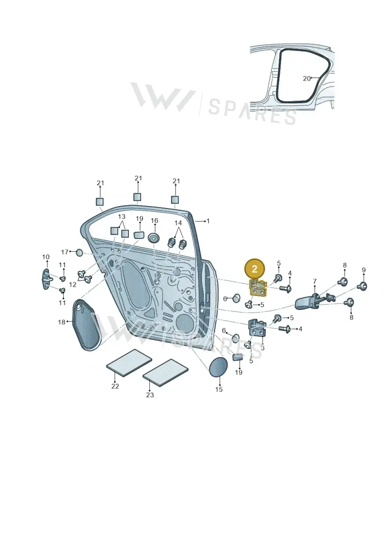 8K0831401P — SEAT Toledo Reference (2015-2019) diagram 740833100, position 2