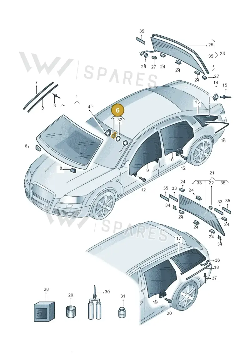 8K0955559D — SEAT Exeo ST Reference (2008-2011) diagram 454845000, position 6