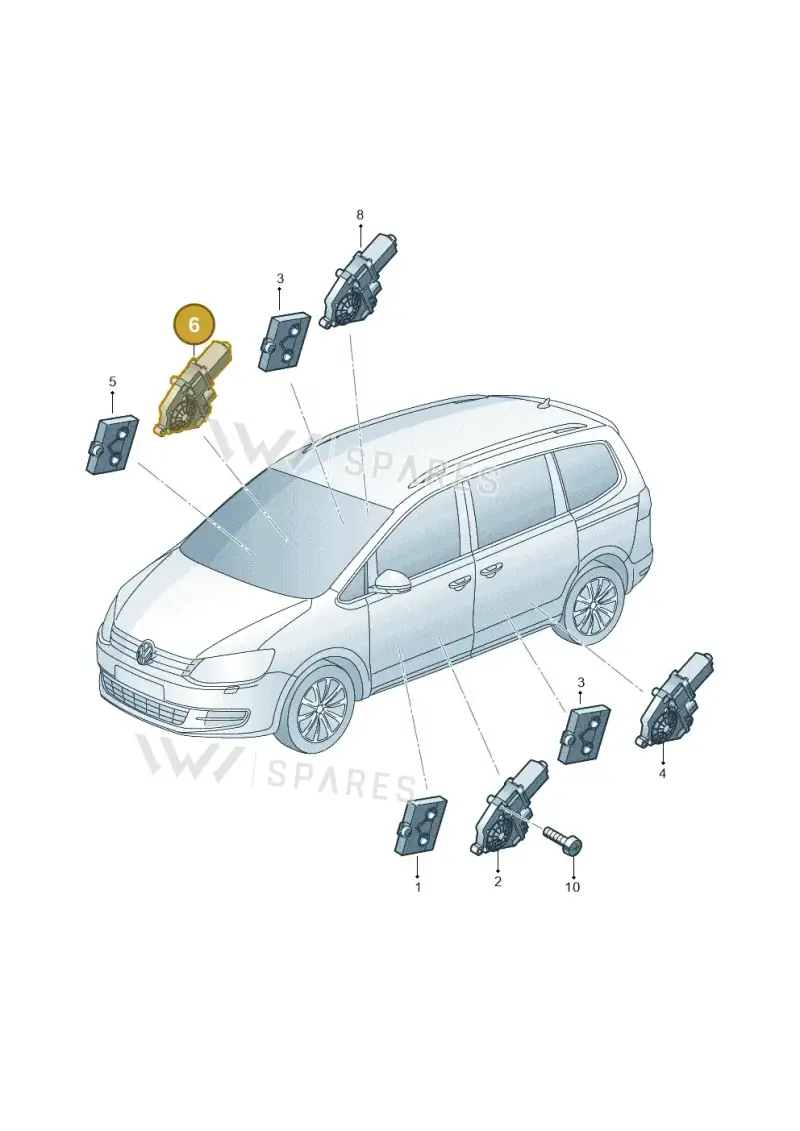 8K0959801B — SEAT Alhambra Stylance (2015-2022) diagram 689959150, position 6