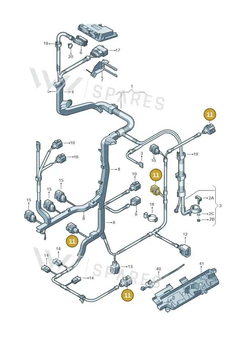 8K0973703H — SEAT Ibiza Reference (2012-2012) diagram 253971030, position 11