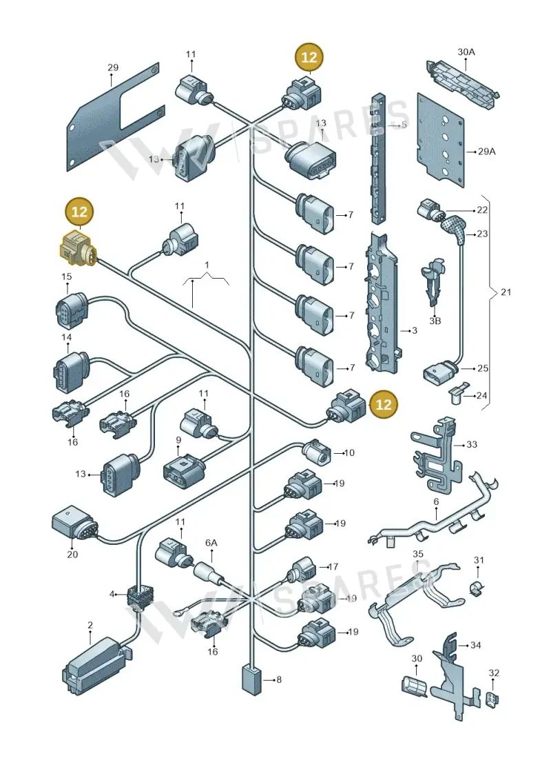 8K0973703H — SEAT Altea XL Reference (2013-2013) diagram 474971150, position 12
