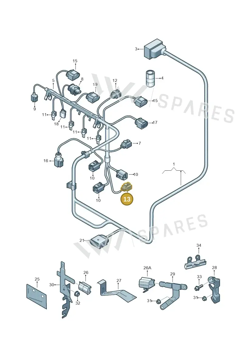 8K0973703H — SEAT Altea XL Reference (2013-2013) diagram 649971170, position 13