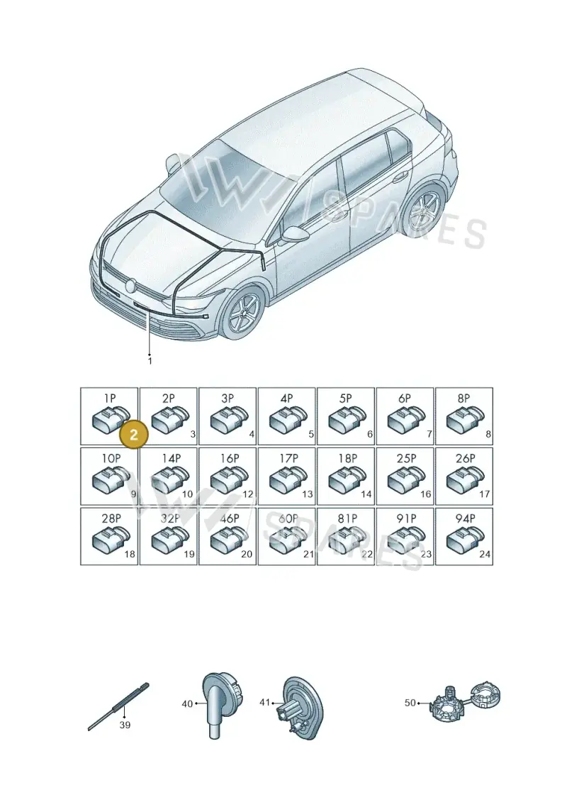 8K1971921 — SEAT Formentor TSI CUPRA (2020-) diagram 5h0971080, position 2