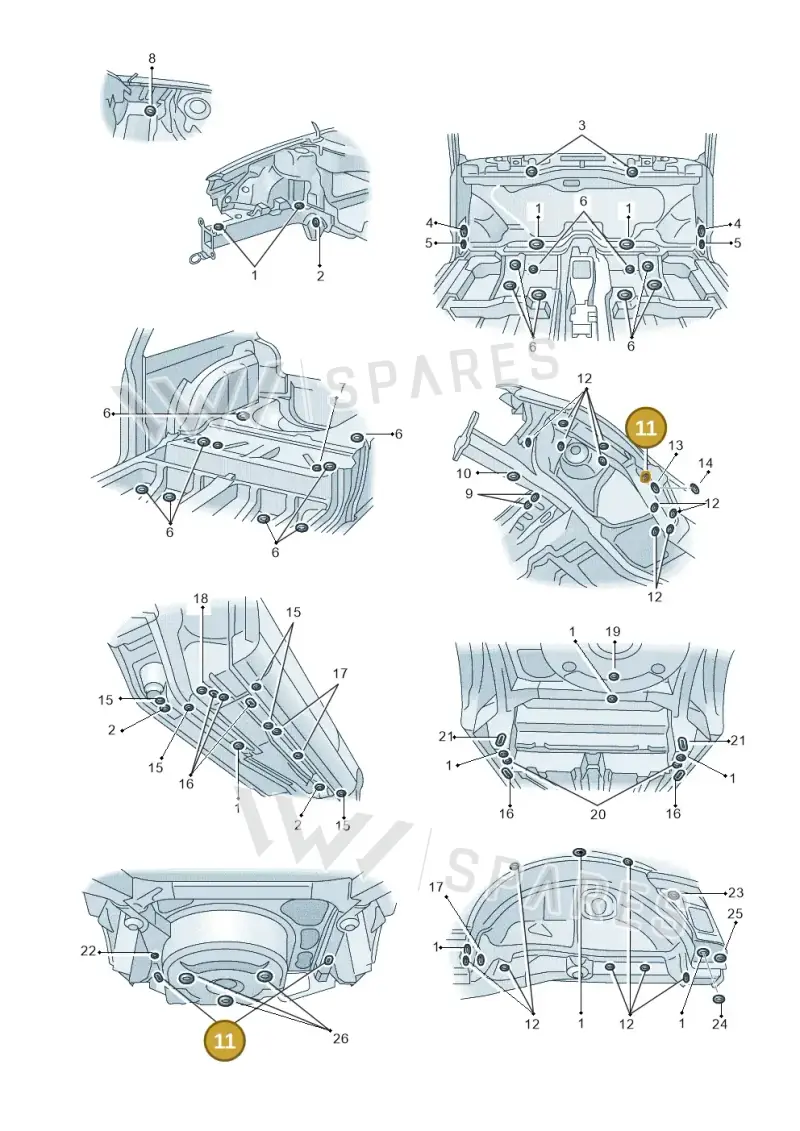 8L0803593 — SEAT TOLEDO/LEON/LEON-4 (2001-2006) diagram 194803350, position 11