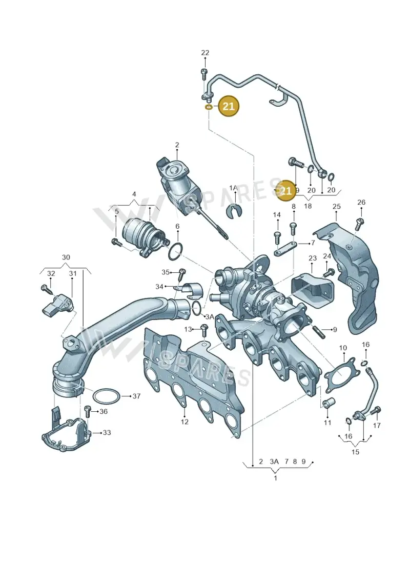 8P0145117A — SEAT Toledo Reference (2012-2015) diagram 729145500, position 21
