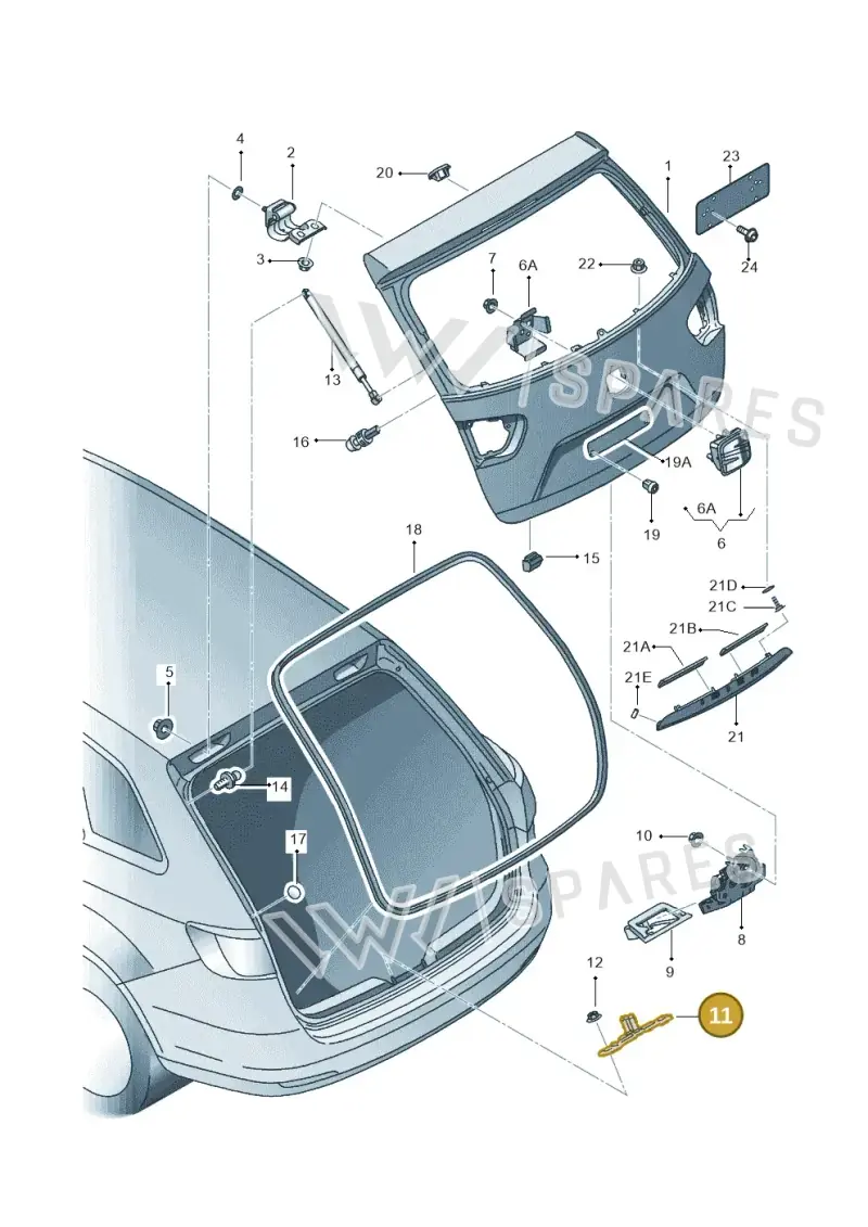 8P4827507 — SEAT Ibiza Stylance (2015-) diagram 639827100, position 11