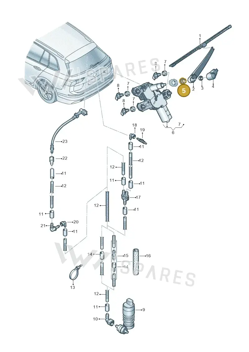 8P4955758A — SEAT Formentor TSI CUPRA (2020-) diagram 5h0955025, position 5