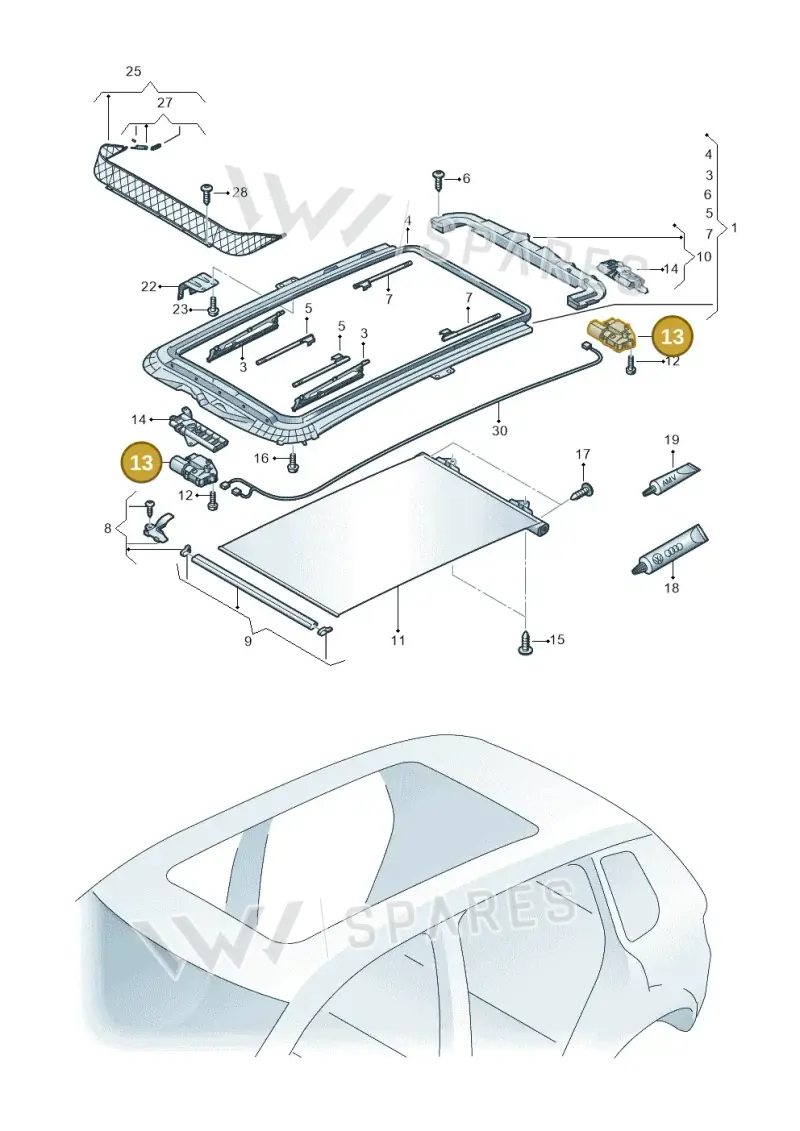 8R0959591A — SEAT Alhambra Stylance (2010-2013) diagram 634877100, position 13