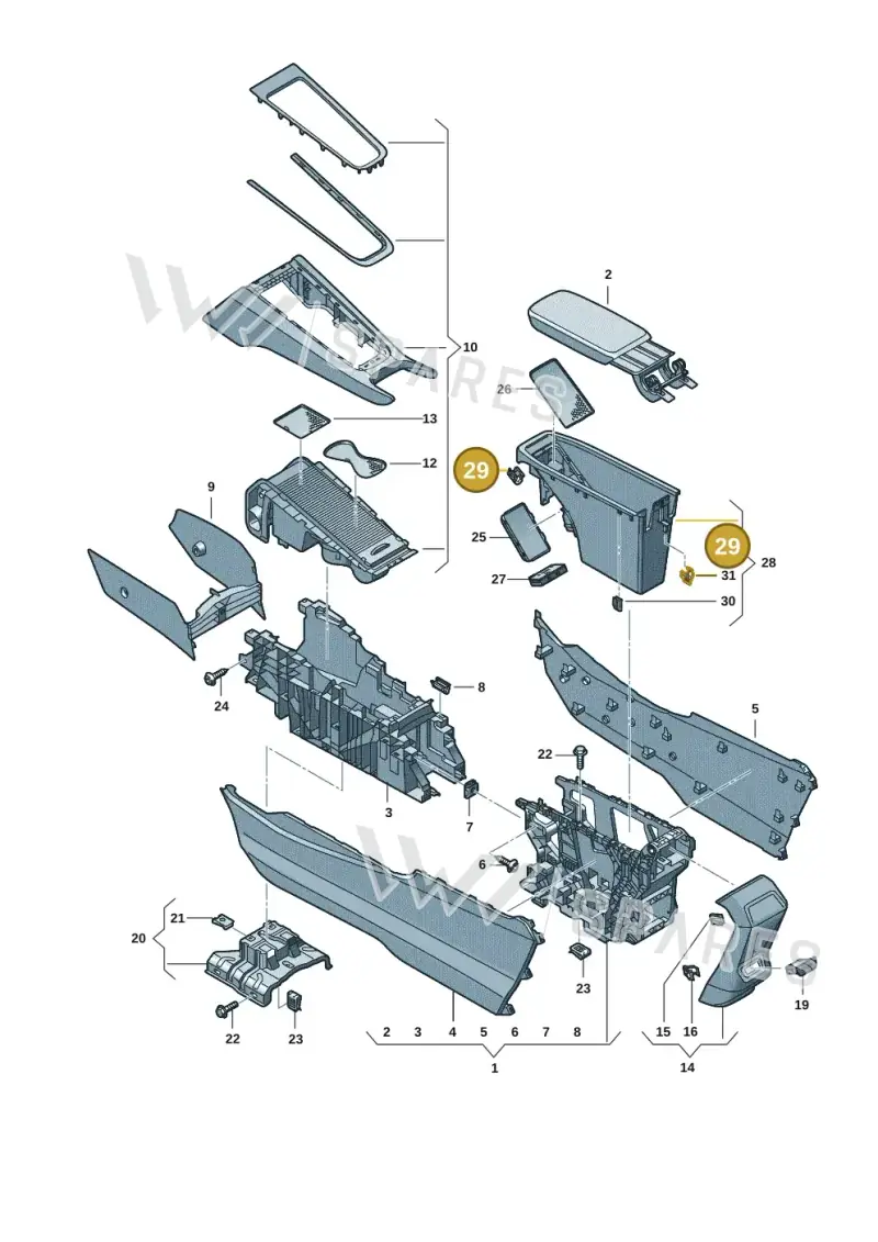 8S0853107 — SEAT EBoost CUPRA (2021-) diagram 10s863060, position 29