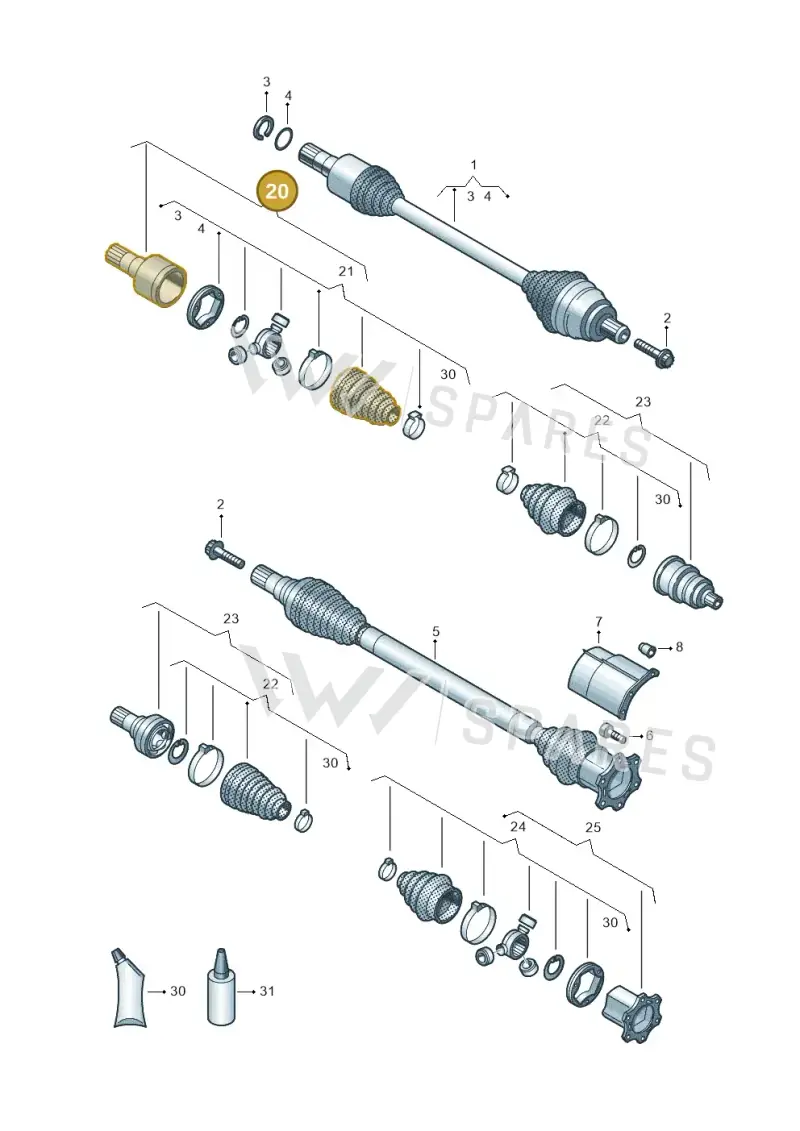 8V0498103A — SEAT Formentor TSI CUPRA (2020-) diagram 827407390, position 20