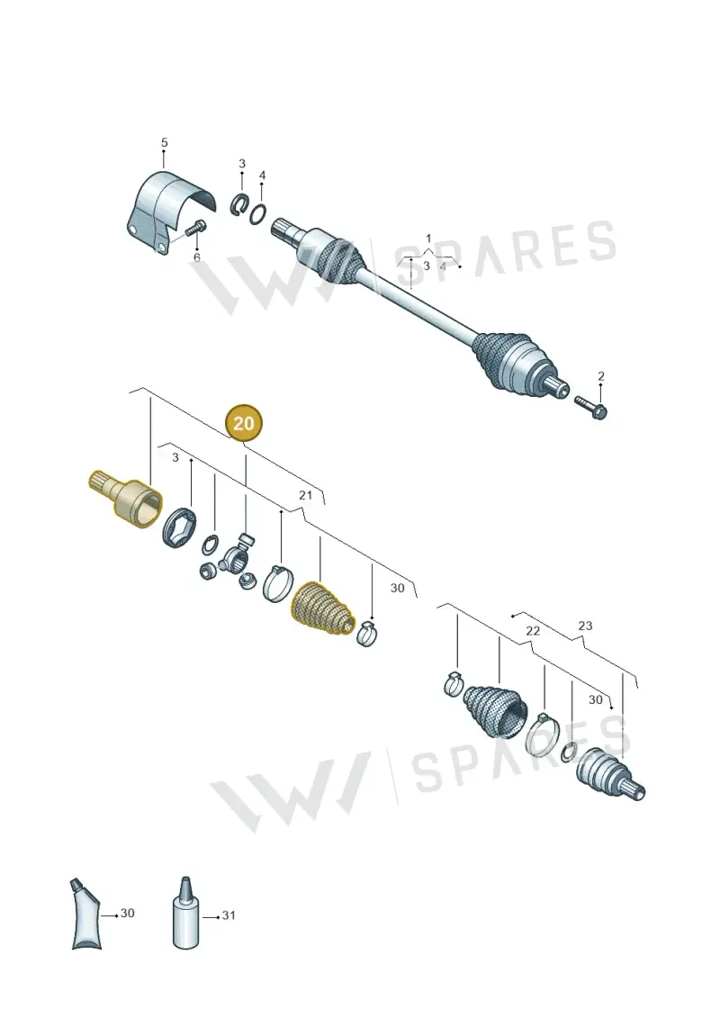 8V0498103A — SEAT Leon style (2019-) diagram 884407600, position 20