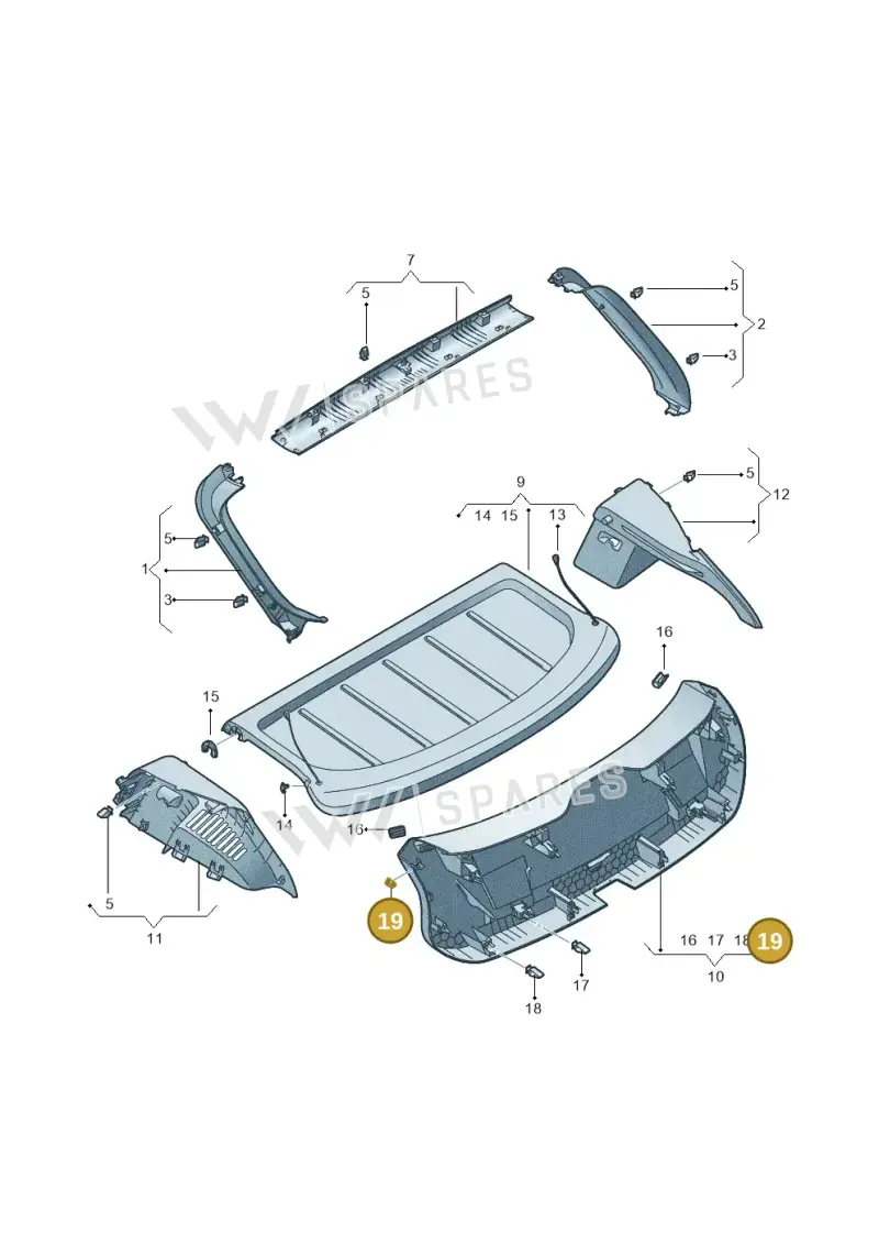 8V0867947 — SEAT Formentor TSI CUPRA (2020-) diagram 5fn867900, position 19