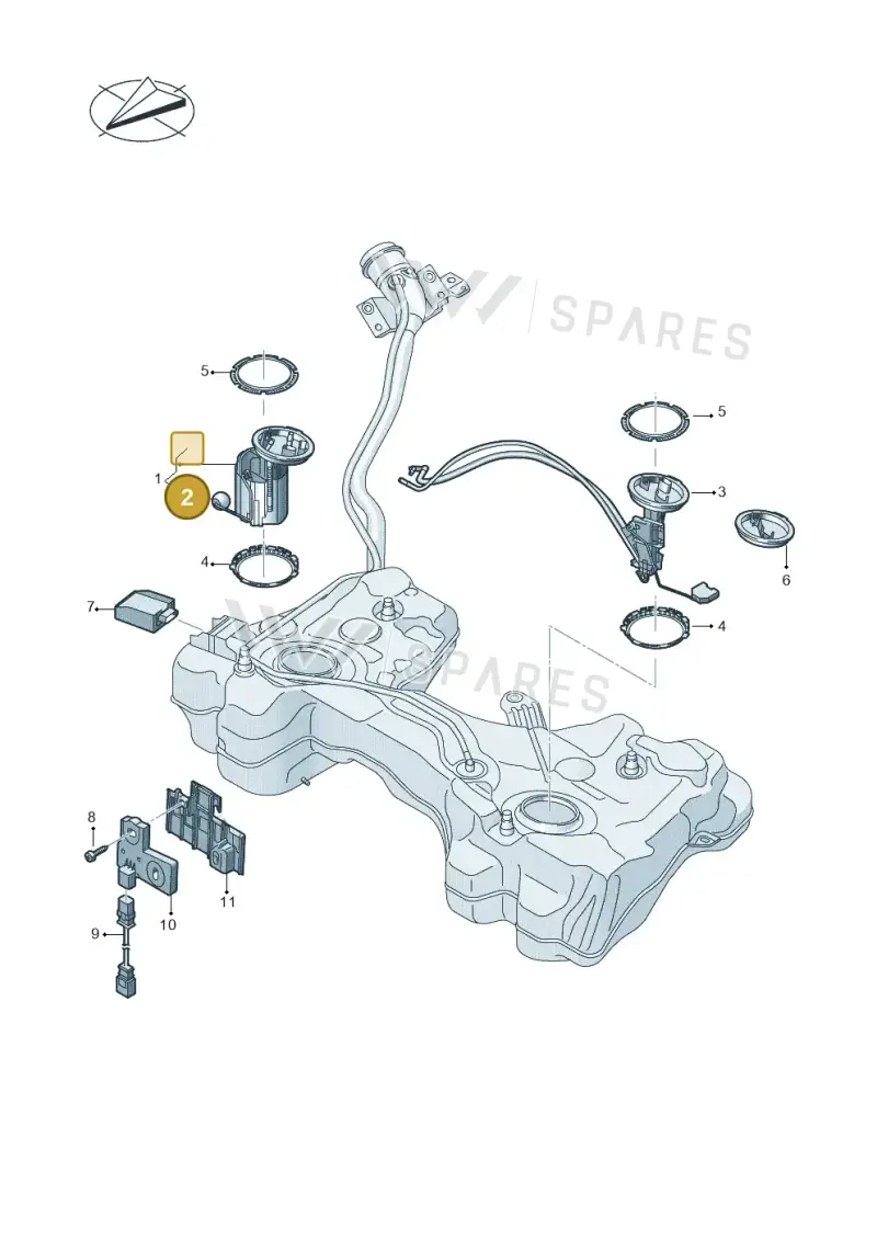 8V0919673D — SEAT Leon style (2019-) diagram 827919350, position 2