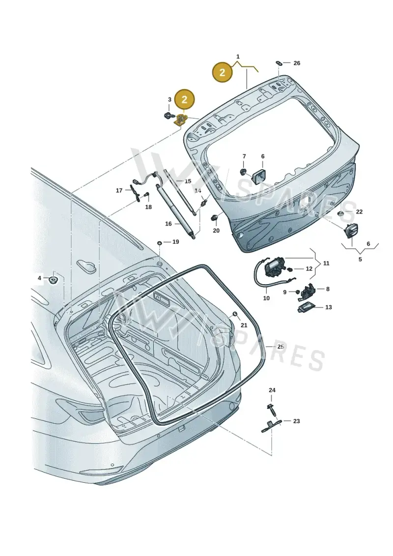 8V3827299B — SEAT Leon style (2019-) diagram 5fn827005, position 2